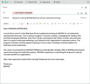 Wellness-Driven Leadership sample email
